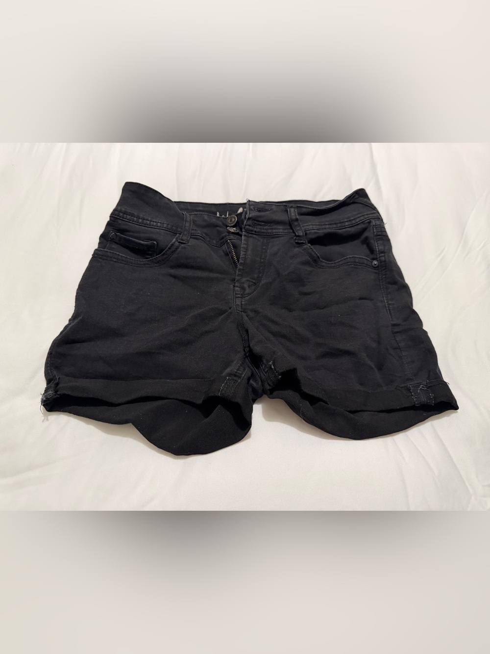 Wallflower Black Stretch Denim Jean Shorts